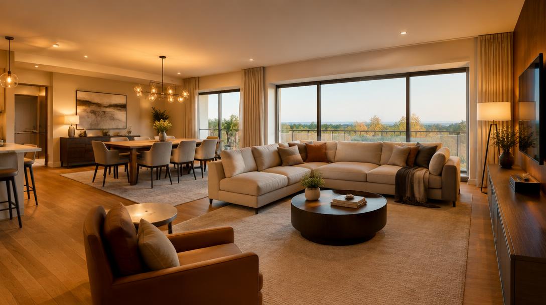Sala de estar integrada com sala de jantar: layouts e medidas